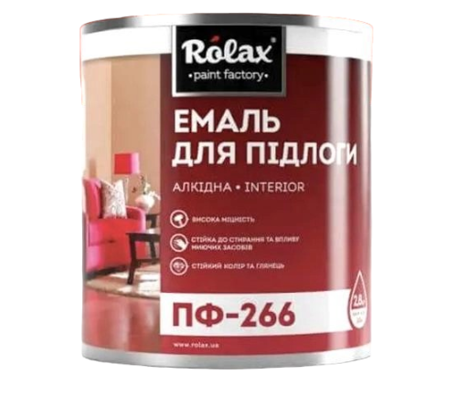 Емаль алкідна ROLAX ПФ-266 жовто-коричнева 2,8кг